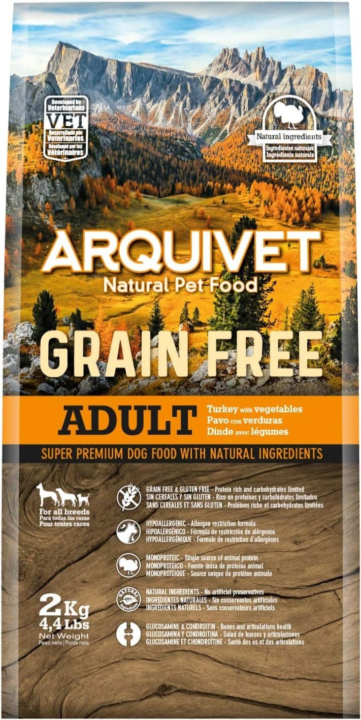 Arquivet Comida de Perros con Pavo sin Granos, 12 kg (Paquete de 1)