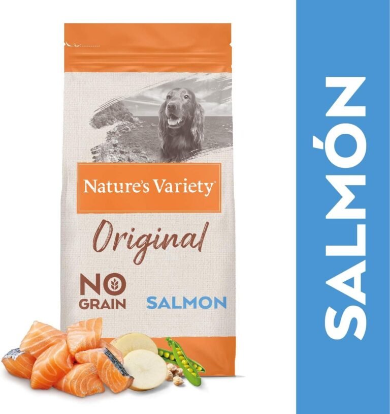 Nature's Variety Original No Grain, Pienso para Perros Adultos Medianos y grandes, Sin cereales, con Salmón sin espinas, 12kg