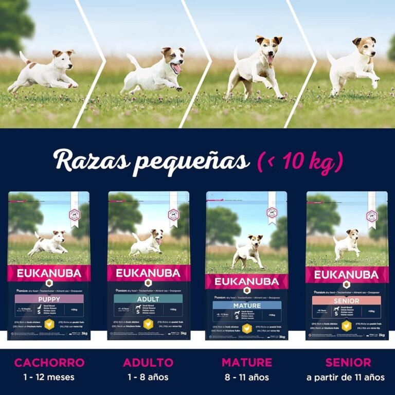 Eukanuba Alimento fresco para perros con pollo para razas pequeñas, alimento seco de primera calidad para perros adultos, 3 kg