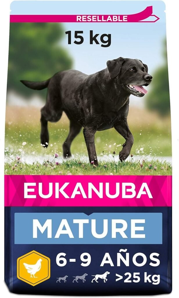 EUKANUBA Alimento seco para perros maduros de raza grande, rico en pollo fresco 15 kg