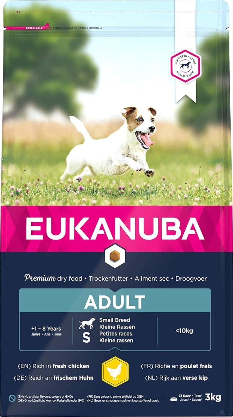 Eukanuba Alimento fresco para perros con pollo para razas pequeñas, alimento seco de primera calidad para perros adultos, 3 kg