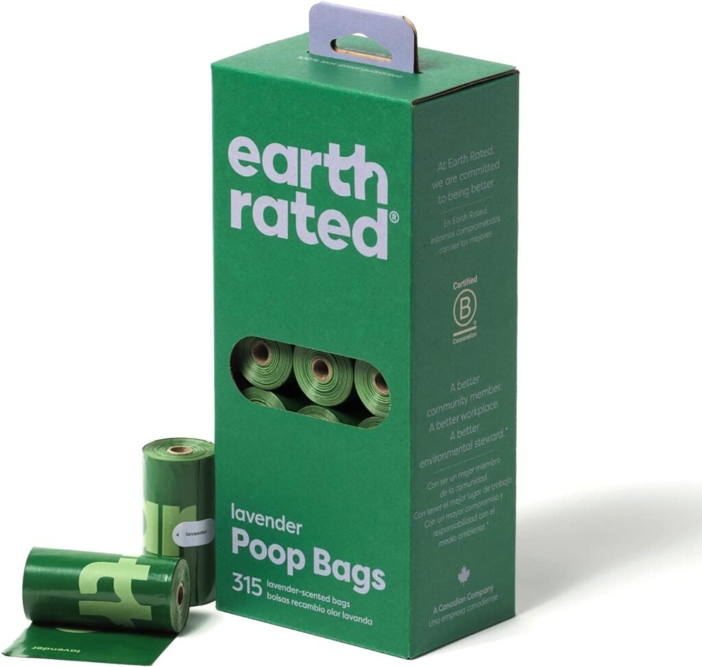 Earth Rated - Bolsas para excrementos de perro - Bolsas para excrementos de mascotas a prueba de fugas y extragruesas, para perros de todos los tamaños - Con aroma a lavanda - 315 unidades