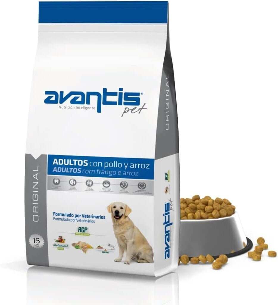 Avantis Pet Original - Pienso para Perros Adultos de Razas Medianas y Grandes - 15 kg - Comida 100% Completa y Equilibrada - Altamente Nutricional con Pollo y Arroz