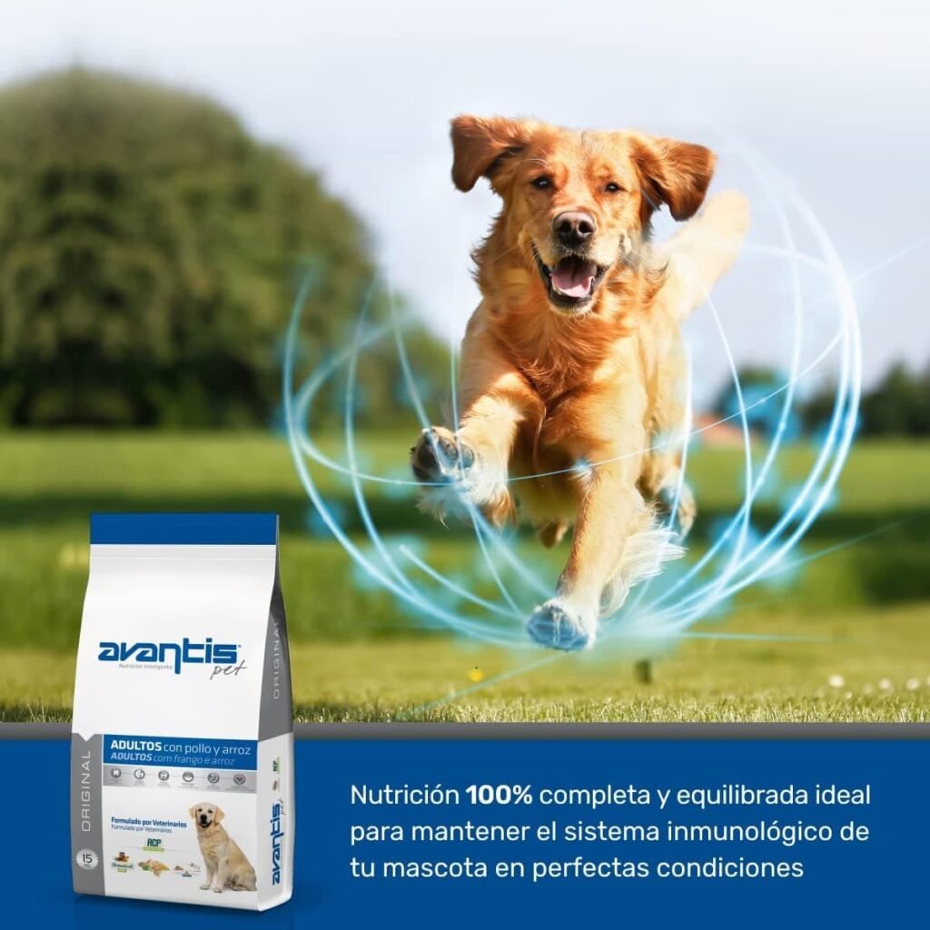 Avantis Pet Original - Pienso para Perros Adultos de Razas Medianas y Grandes - 15 kg - Comida 100% Completa y Equilibrada - Altamente Nutricional con Pollo y Arroz