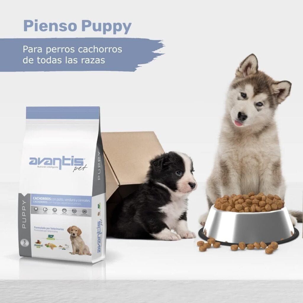 Avantis Pet Puppy - Pienso para Perros Cachorros de Cualquier Raza - 3 kg - Comida Apta para Madres Embarazadas y Lactantes - Altamente Digestiva con Pollo, Verdura y Cereales