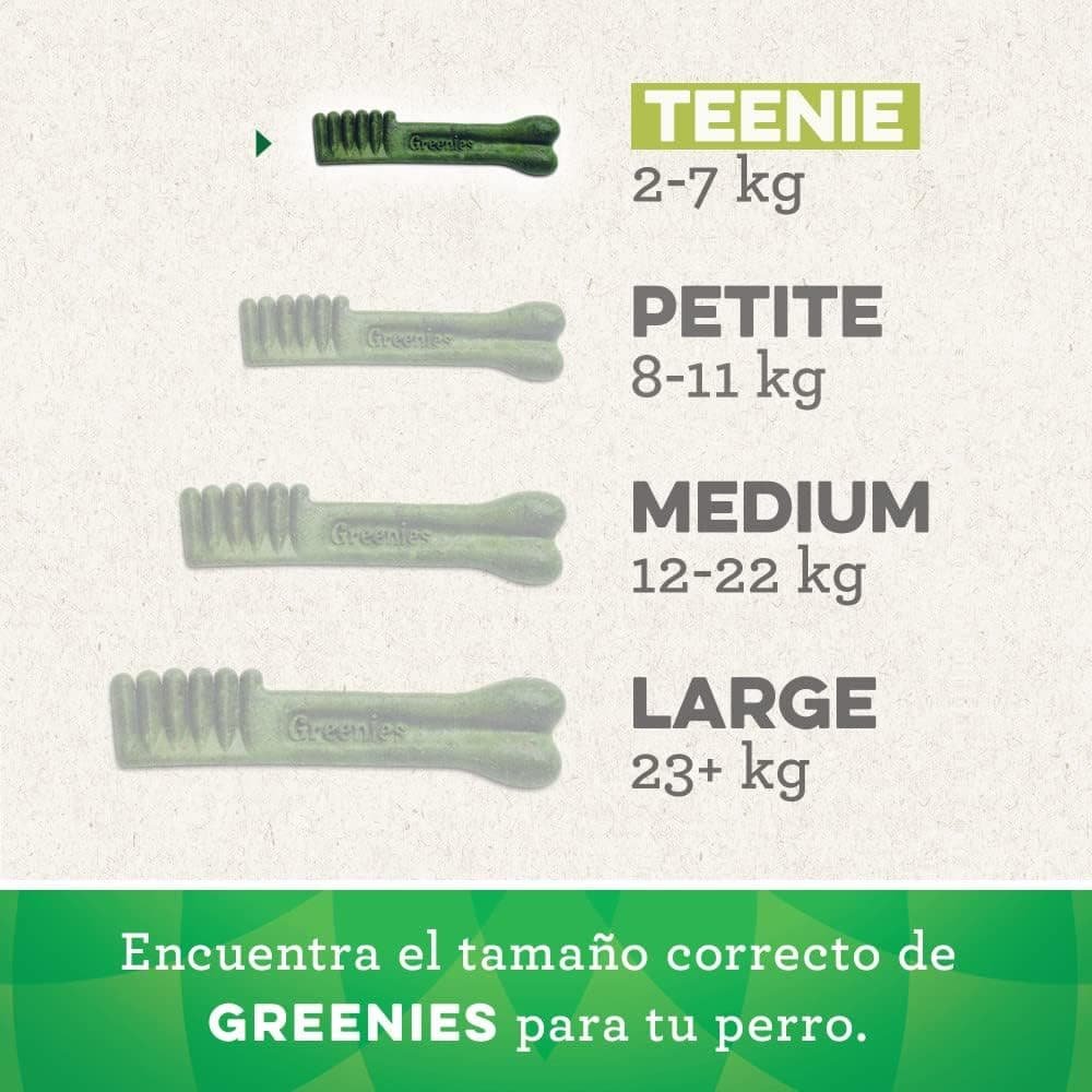 Greenies Snack Dental 100% Natural para perros Teenie (Pack de 6 x 170g)