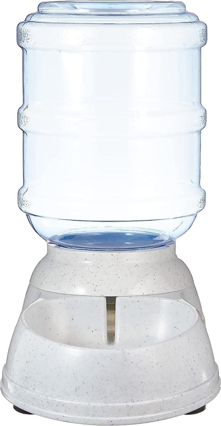 Amazon Basics Dispensador de agua, Gato, 1 Galones, Pequeño, Transparente