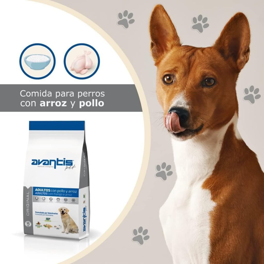 Avantis Pet Original - Pienso para Perros Adultos de Razas Medianas y Grandes - 15 kg - Comida 100% Completa y Equilibrada - Altamente Nutricional con Pollo y Arroz