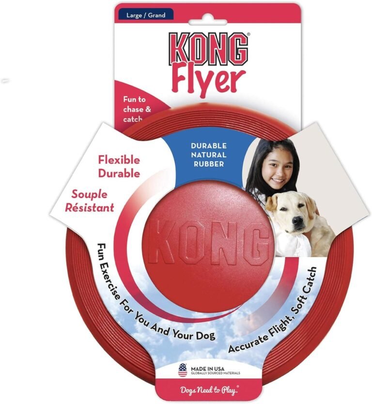 KONG - Flyer - Frisbee de caucho resistente - Para Perros Grandes