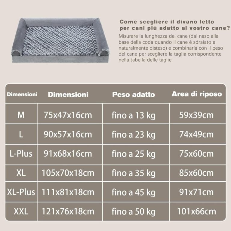 KSIIA Cama Perro Grande, Cama Ortopédica para Perros (105x70x18cm) Desenfundable y Lavable, Sofá para Perros, Gris XL