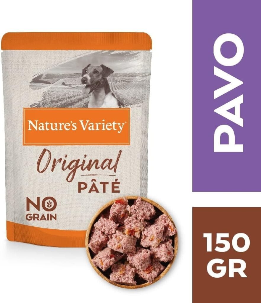 Nature's Variety Original No Grain - Paté para Perros Adultos Mini con Pavo - Caja 8 x 150 g