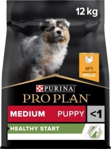 Purina Pro Plan Medium Puppy Start Pienso para Perro Mediano, Cachorro, Junior, Bebé con Pollo, saco de 12kg