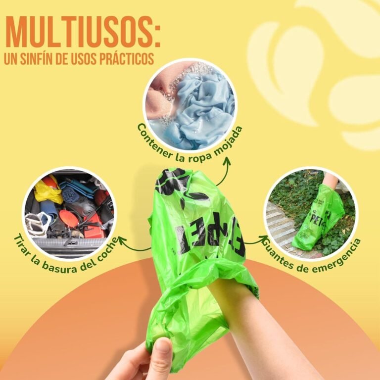 PET N PET Bolsa de basura y caca para perros Bolsas de base biológica con certificación del USDA al 38% 1080 Unidades 60 Rollos 9x13 pulgadas, sin perfume