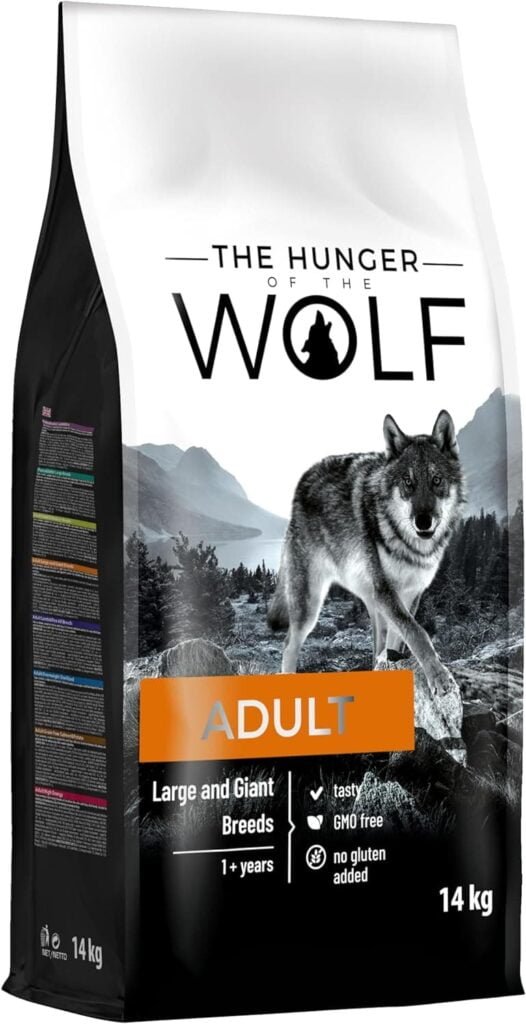 The Hunger of the Wolf Alimento seco para perros de razas grandes y gigantes, fórmula con pollo indicada para la salud de las articulaciones - 14 kg