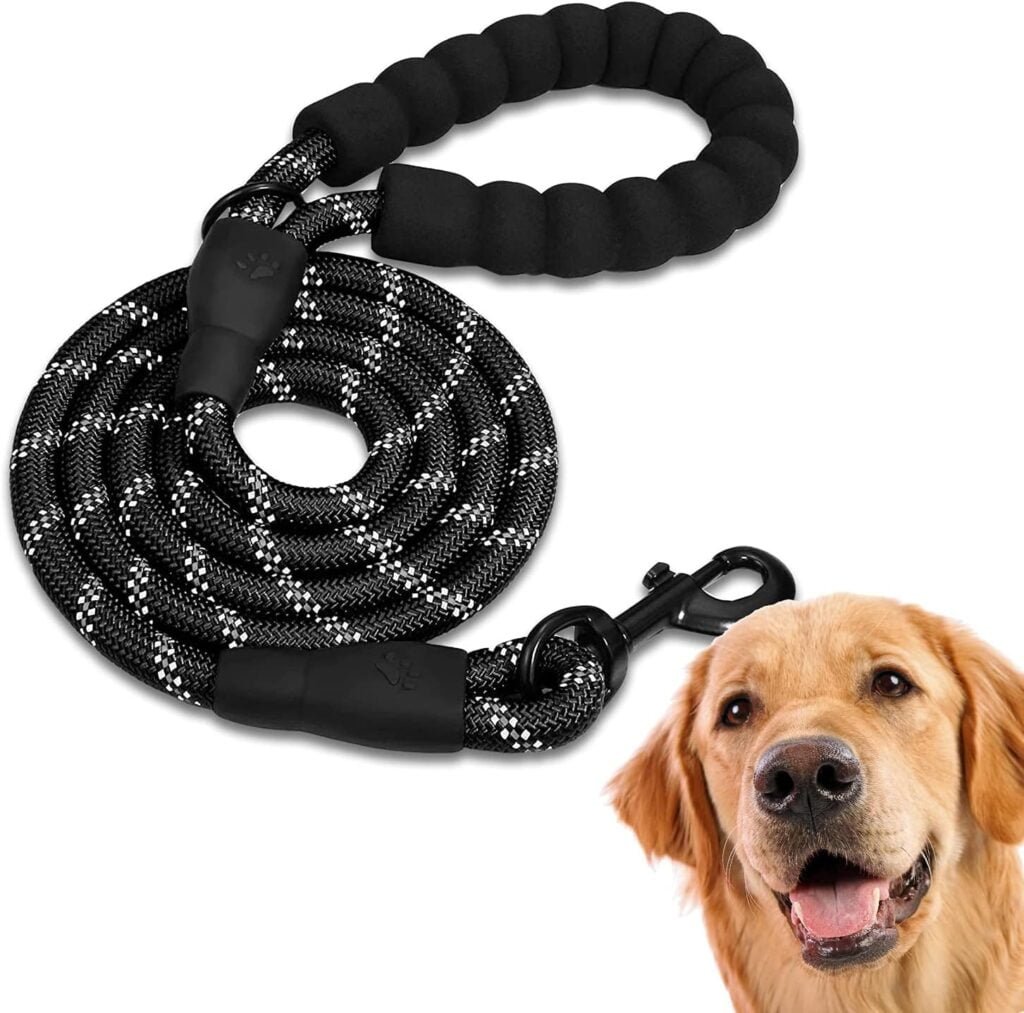 Edipets, Correa Perro, Correas para Perros, para Cachorro, Pequeños, Medianos y Grandes, 1,2 m, 1,5 m, 2,2 m, Correa Perro Adiestramiento (220 CM, Negro)