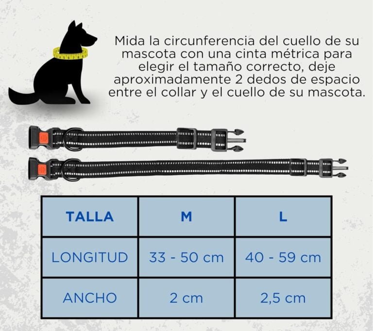 Collar de Perro Ajustable y Acolchado con Neopreno - Correa Perro 1,5m Reflectante - Cuenco Plegable y Dispensador con 15 Bolsitas - para Perros Pequeños Medianos y Grandes