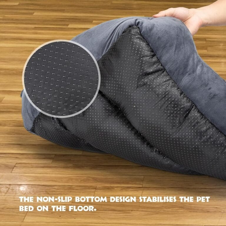 Nobleza Cama Perro Grandes, Cama para Perro Lavable, Cama de Perros Medianos Antideslizantes con Relleno de Fibras Super Suave, Cama para Mascotas Pequeños, 87 * 77cm