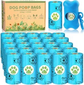 MULEVIP Bolsas Extra Gruesas para Caca de Perro, a Prueba de Fugas, 520 Unidades/26 Rollos, Bolsas para Excrementos, con 1 Dispensador