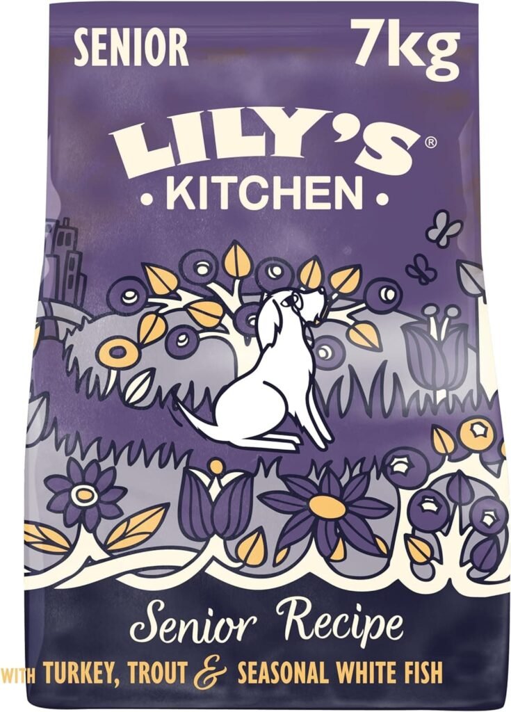 Lily's Kitchen Completo Pienso Seco para Perros Senior mayores de 8+, con Pavo y Trucha, 7 kg