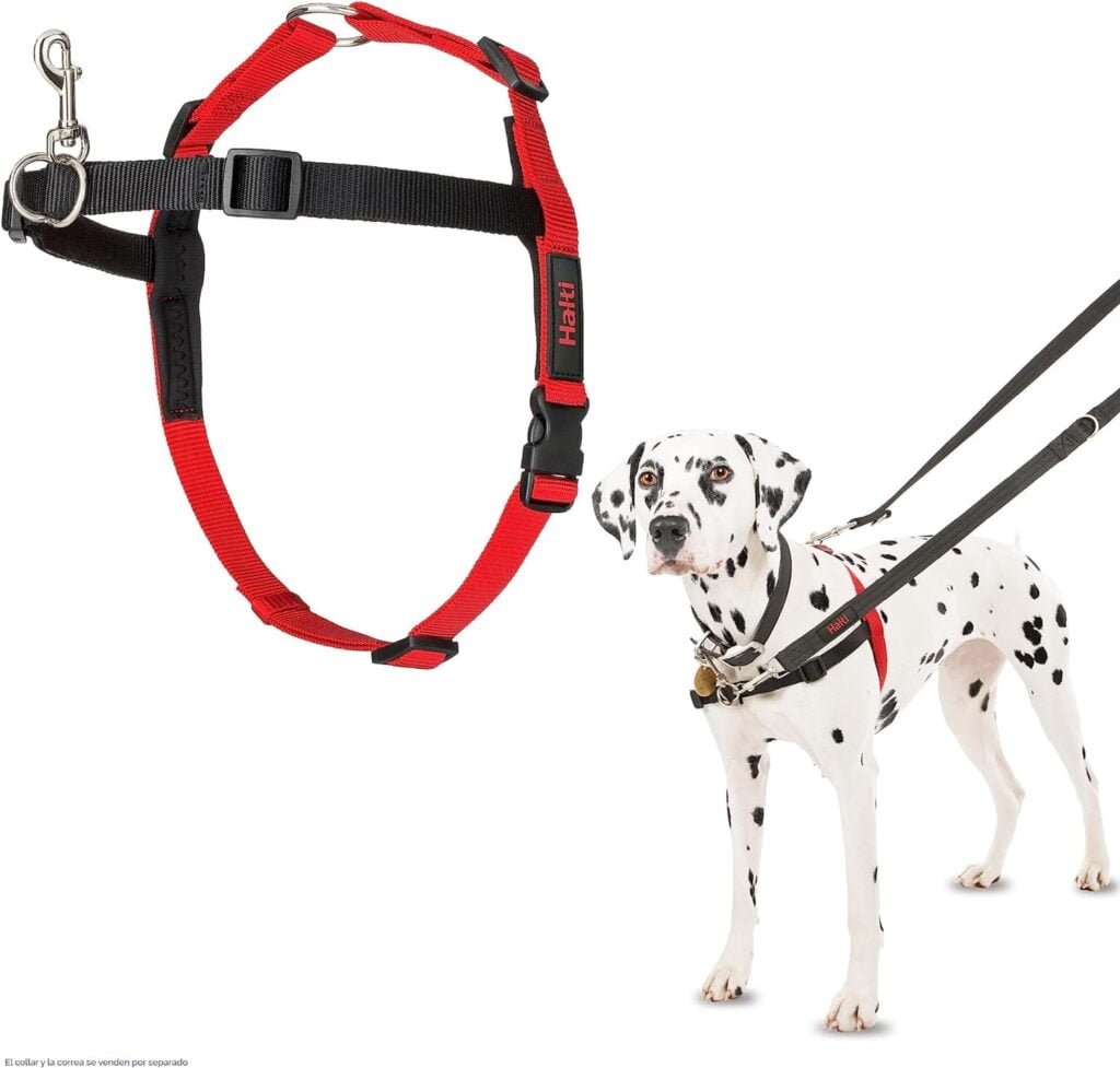 Arnés de control frontal HALTI - Para evitar que tu perro tire de la correa, Ajustable, Ligero y Fácil de Usar. Adiestramiento canino antitirones Arnés para perros medianos (Talla M)