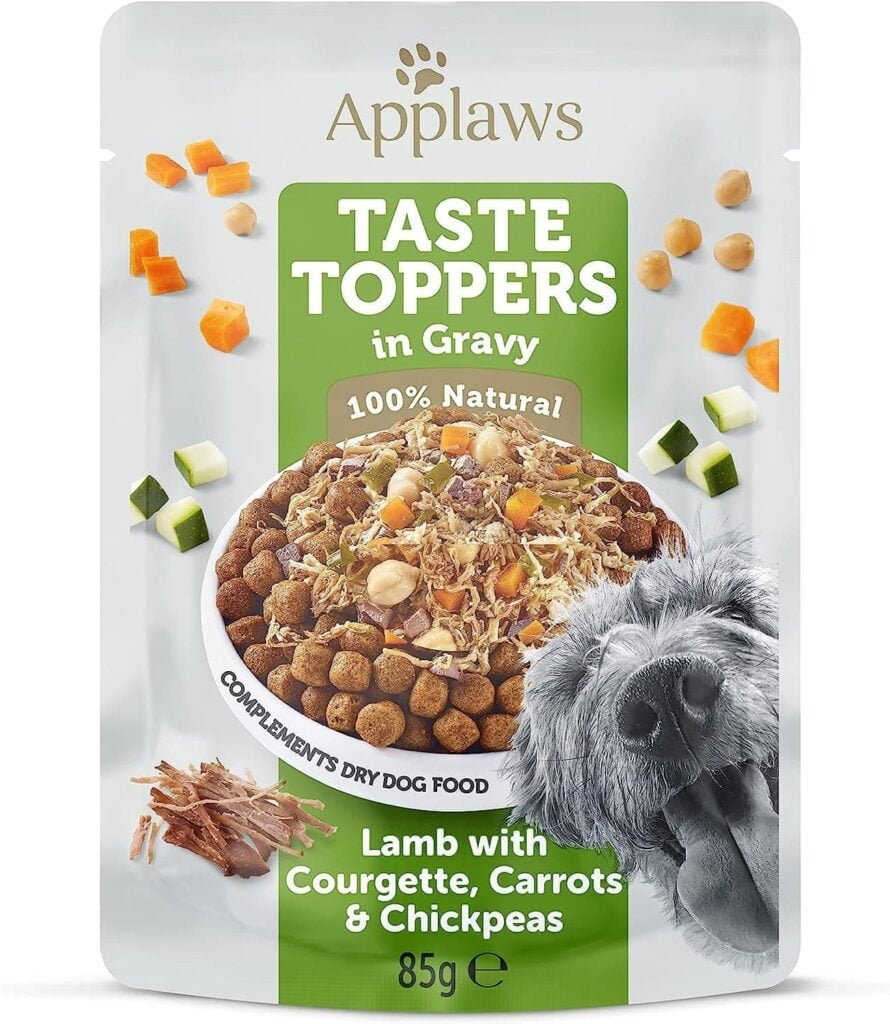 Applaws Comida Húmeda para Perros Natural, Cordero sin Granos con Verduras en Salsa, Paquete de 12 Bolsitas de 85g