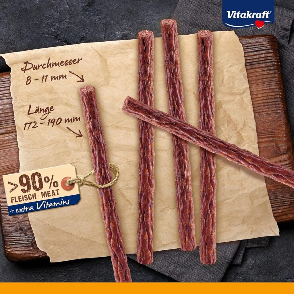 Vitakraft - Beef Stick Caza, Snack para Perros de Carne de Ternera - 12 g