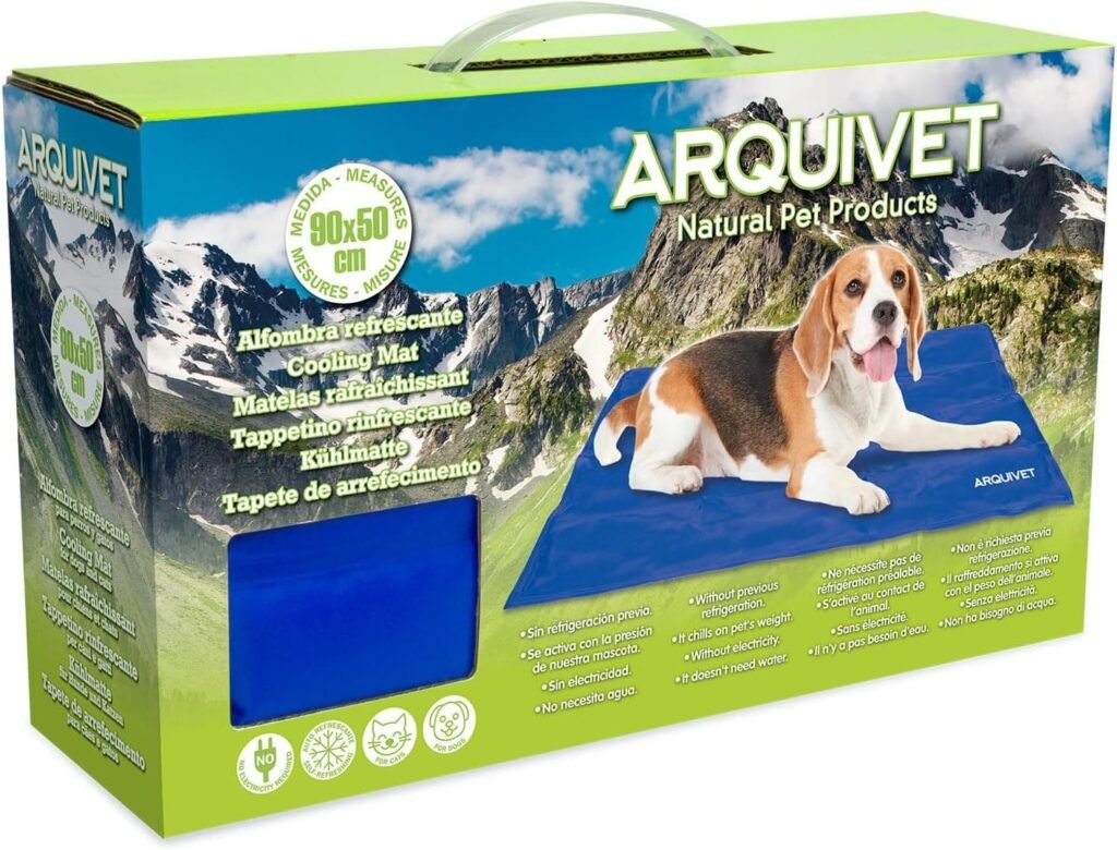 Arquivet- Alfombra refrescante para Perros y Gatos 50x90, Alfombra autorefrigerante, Pet Cooling Mat, Alfombra refrescante para Mascotas