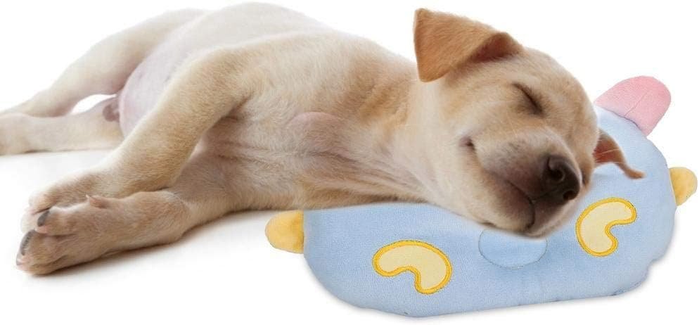 Almohada para mascotas de siesta durmiendo para perros pequeños y gatos, linda de dibujos animados de cerdo, forma de animal, almohada de dormir para gato, perro, para protección de columna cervical