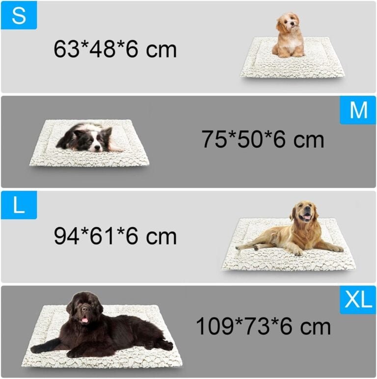 Aspand Colchoneta para Perros-Suave y Cómoda Alfombra de,63x48cm,Protección para su Mascota,Fácil de Limpiar,Caqui