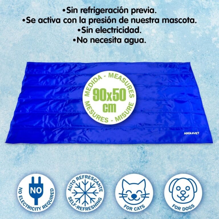 Arquivet- Alfombra refrescante para Perros y Gatos 50x90, Alfombra autorefrigerante, Pet Cooling Mat, Alfombra refrescante para Mascotas