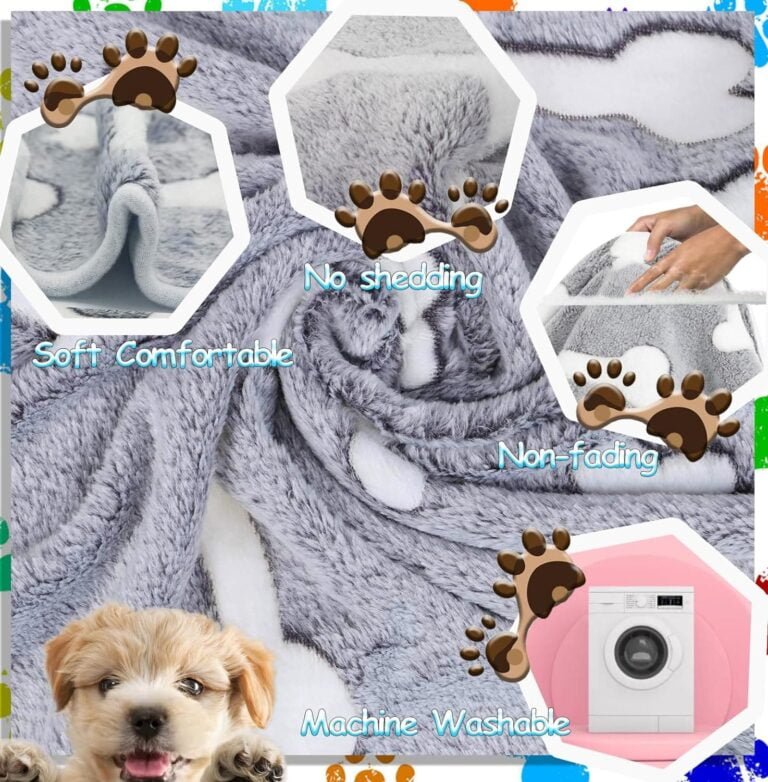 4-Pejiijar 3 Piezas Manta para Perros Mascotas Gatos Manta Suave Lavable Alfombrilla para Dormir Manta para Cachorros Tapete para Sofa Cama Adecuada para Pequeño Mediano Grande Perros Gatos Mascotas