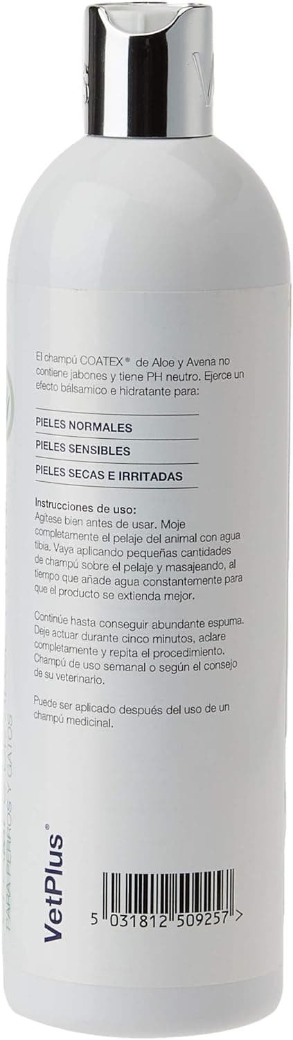 Vetplus Coatex Champú Aloe y Avena - 500 ml