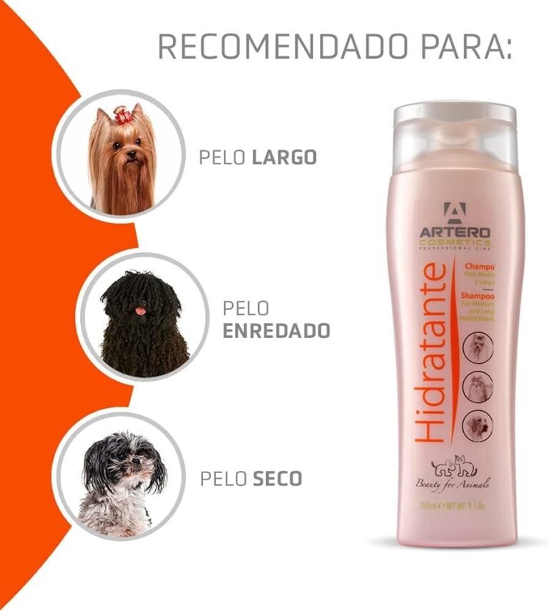 Artero Hidratante. Champú para Perros Que aporta Gran hidratación para Mantener un Perro de Pelo Largo