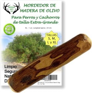 Mordedor, Palo de Madera de Olivo, Juguete para Perros (XL - 24cm) 1 und. ARTISAN GIFT CO