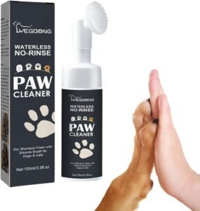 Limpiador patas perro, almohadillas perro, Cepillo con Espuma de Lavado en Seco, no necesita Agua ni Enjuague, Elimina Suciedad y Bacterias, Ecológico, Limpia Patas Perro