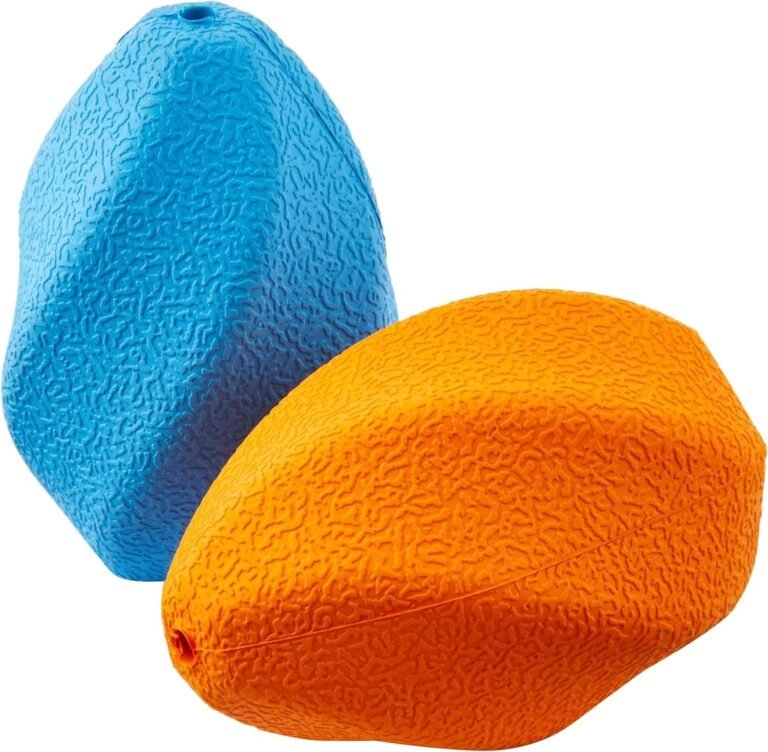 Amazon Basics - Juguete para perro, dispensador de comida, masticable, juego de 2, tamaño medio, Multicolor