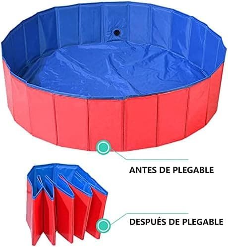 Piscina Perros y Gatos Bañera Plegable PVC Antideslizante y Resistente al Desgaste Piscina Plegable para Perros Gatos Bañera Piscina Portátil para Mascotas (M 80 * 20CM) Color Aleatorio