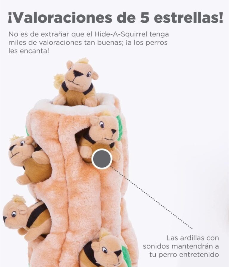 Outward Hound Hide A Squirrel - Juguete con ardillas de peluche - Para perros - XL