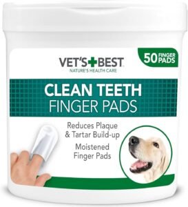 Vet's Best Almohadillas de Limpieza de Dientes Naturales para Perros 50 Unidades 160 g