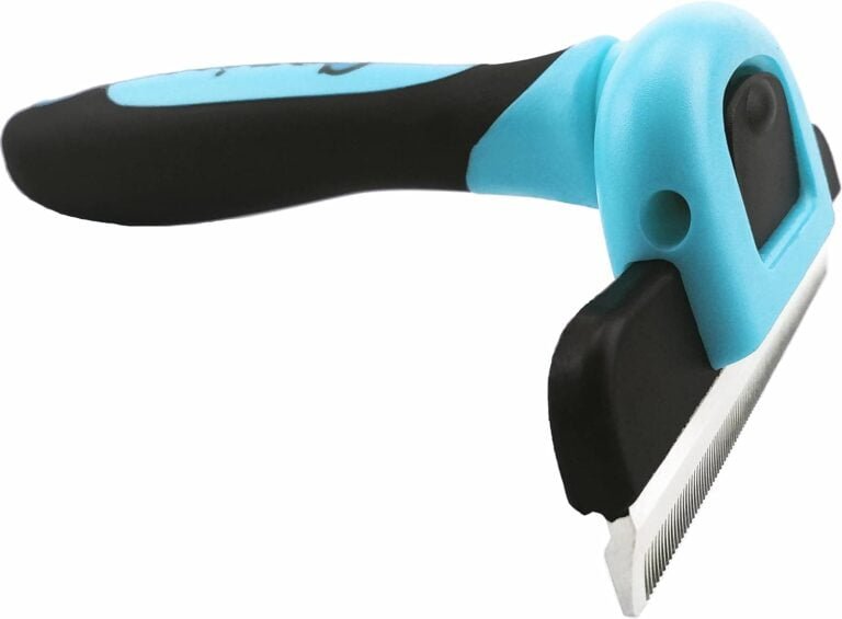 Gonicc Peine para Perros y Gatos Cepillo para deshedding Cuidado, Cepillo de Aseo para Perros Pequeños, Medianos y Grandes + Gatos con Pelaje Corto a Largo