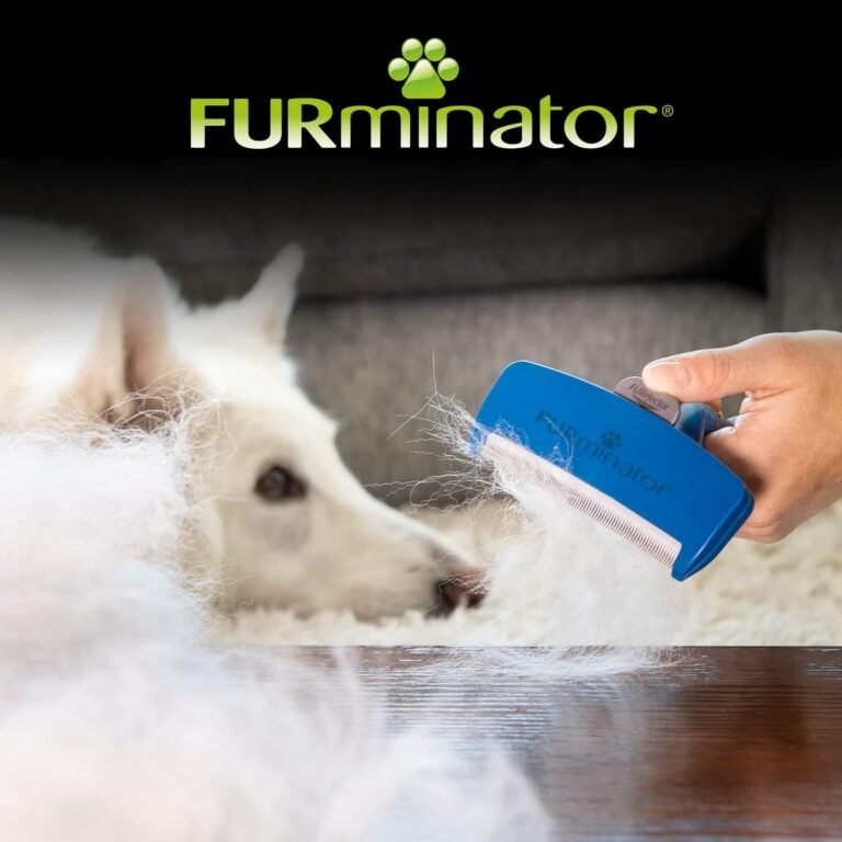 FURminator deShedding, Tool para perros grandes de pelo largo, Cepillo talla L para eliminar el pelo suelto, Diseño mejorado