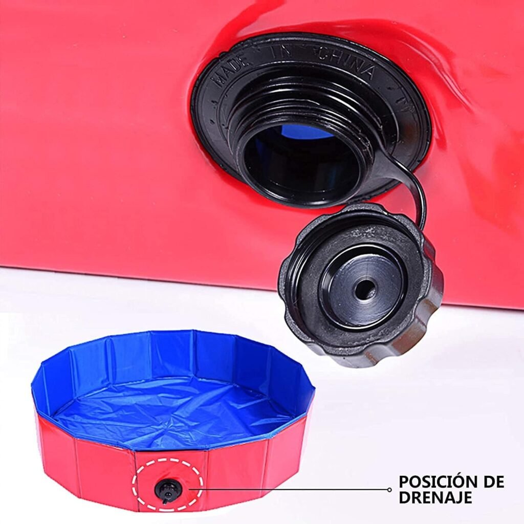 Piscina Perros y Gatos Bañera Plegable PVC Antideslizante y Resistente al Desgaste Piscina Plegable para Perros Gatos Bañera Piscina Portátil para Mascotas (M 80 * 20CM) Color Aleatorio