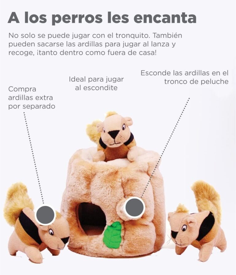 Outward Hound Hide A Squirrel - Juguete con ardillas de peluche - Para perros - XL