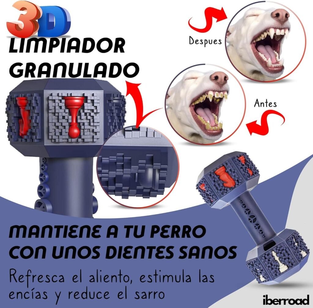 IBERROAD Juguetes para Perros Mediano/Grande -Dispensador De Comida