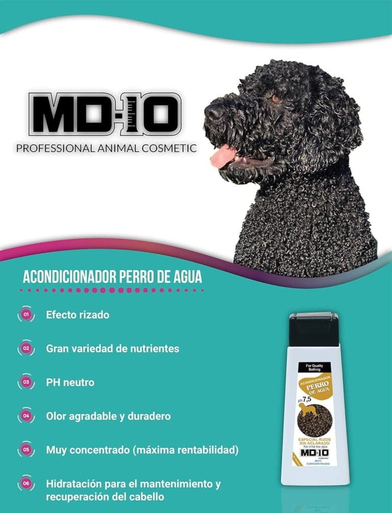 Acondicionador para Perro de Agua Español y Portugués (Pelo Rizado) - Texturizador Definidor de Rizos e Hidratante - Vegano y Biodegradable - Fabricado en España - 300 ml - MD-10 COLLECTION