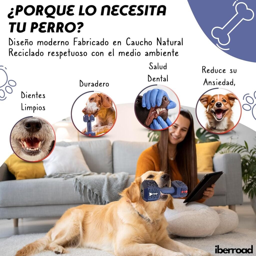 IBERROAD Juguetes para Perros Mediano/Grande -Dispensador De Comida