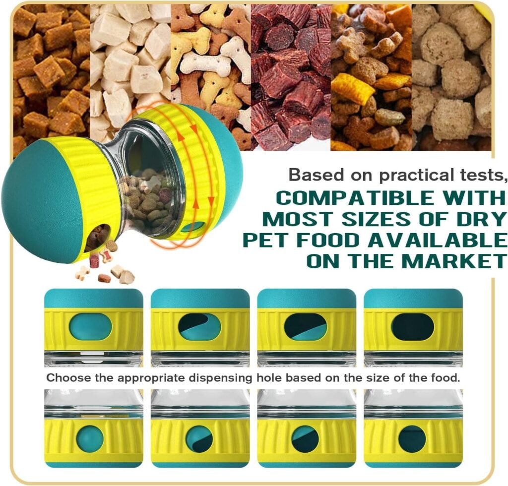 FOSTBEEN Juguete interactivo para perros, juguete indestructible para cachorros, comedero, dispensador de golosinas, dispensador de comida para perros, alimentación lenta para razas grandes y medianas