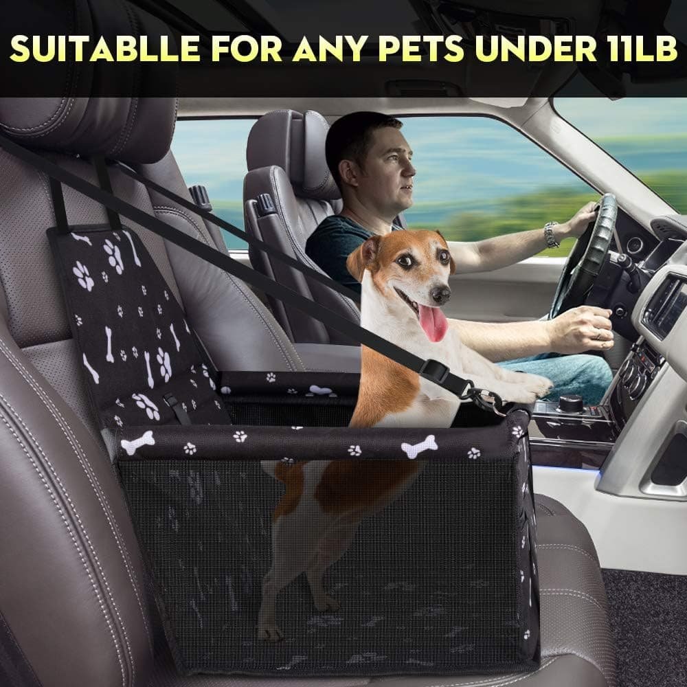 SWIHELP Protector de Asiento de Coche para Mascota, Asiento del Coche de Seguridad para Perros Gatos Lavable Viaje Bolsas y Otra Mascota Peque a con Cremallera Bolsillo