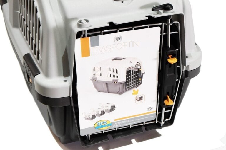 BPS (R) Transportín plástico para perros y gatos Mascota Caja de Transporte IATA 3 Tamaños para Elegir Color Gris/Gris Oscuro 60 * 40 * 39cm Tamaño L BPS-4142