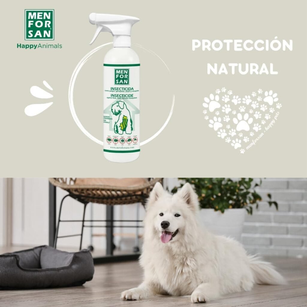 MENFORSAN Insecticida para el entorno de Perros | No Mancha | Aroma cítrico | 750 ml